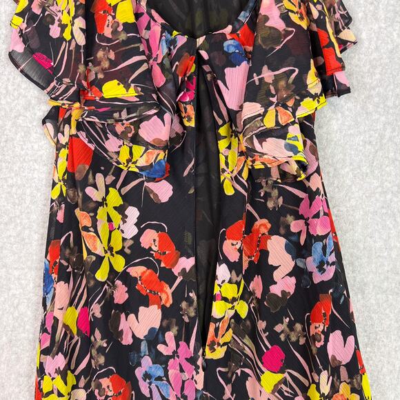 Jason Wu Collective Floral Halter Neck Ruffles Dress Size 2 - Picture 8 of 10